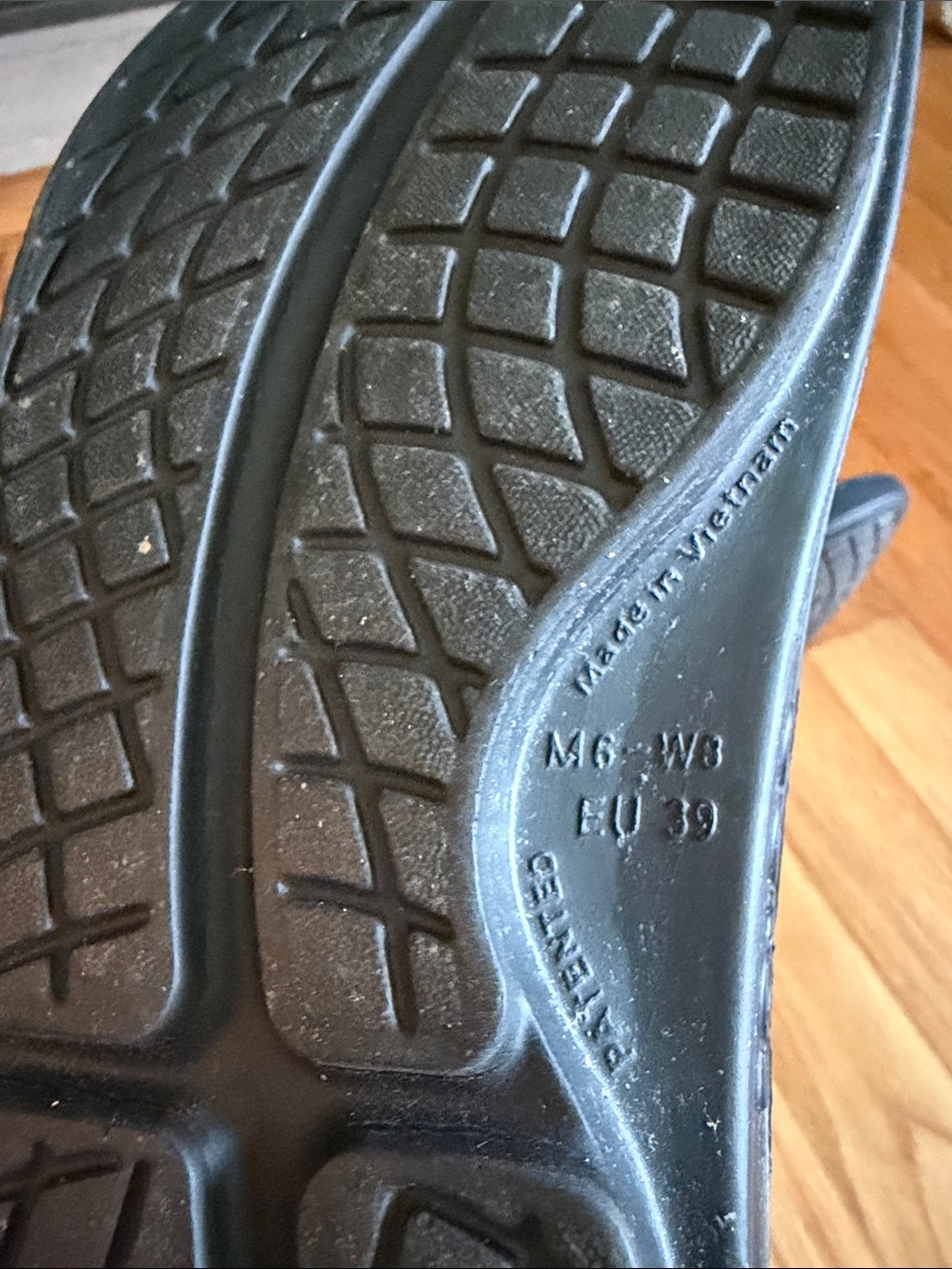 OOFOS Blue Iridescent Slide Sandals - Picture 8 of 10